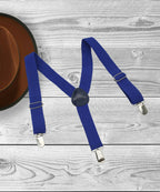 Manet Boys Solid Suspenders - Dark Blue