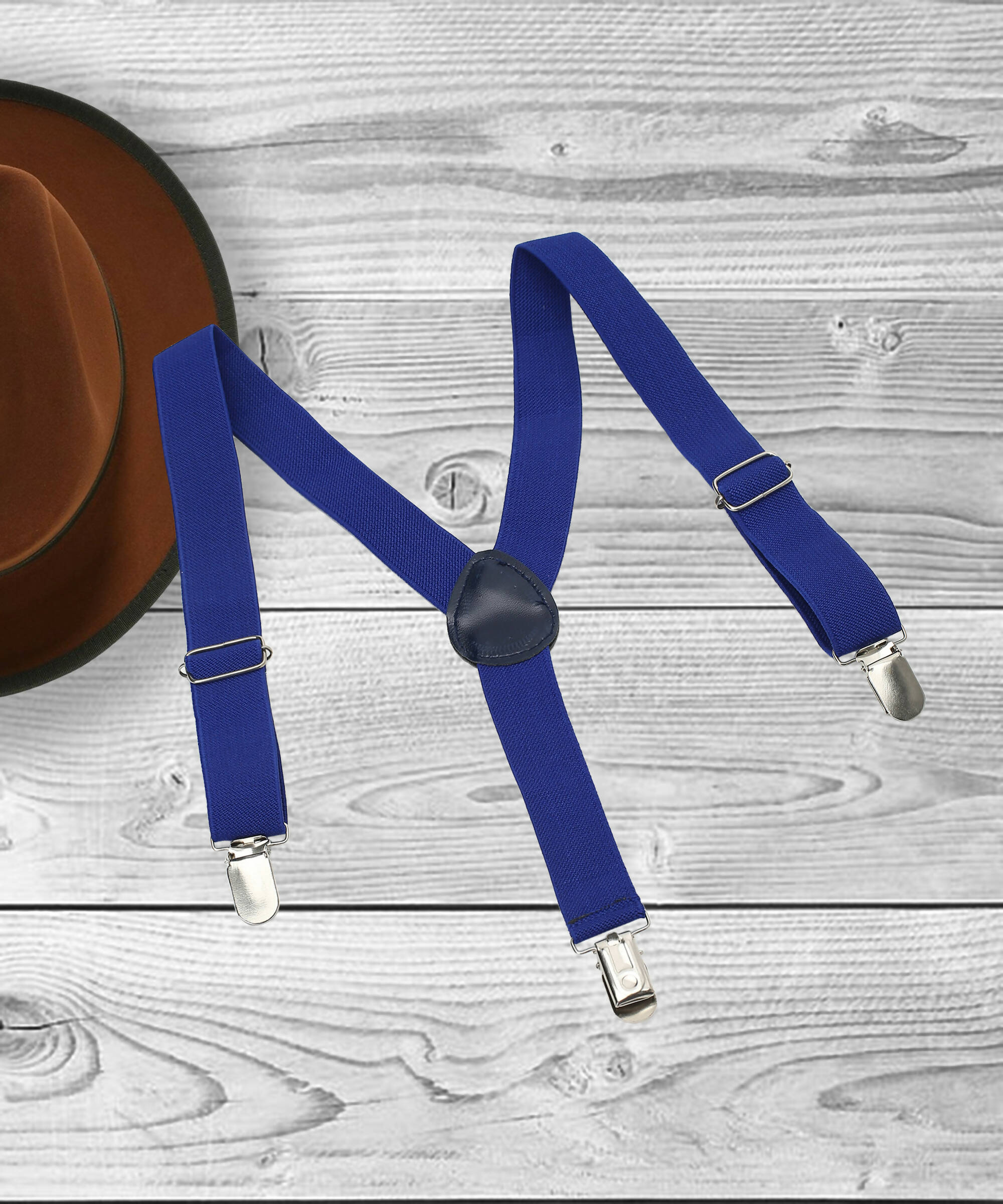 Manet Boys Solid Suspenders - Dark Blue
