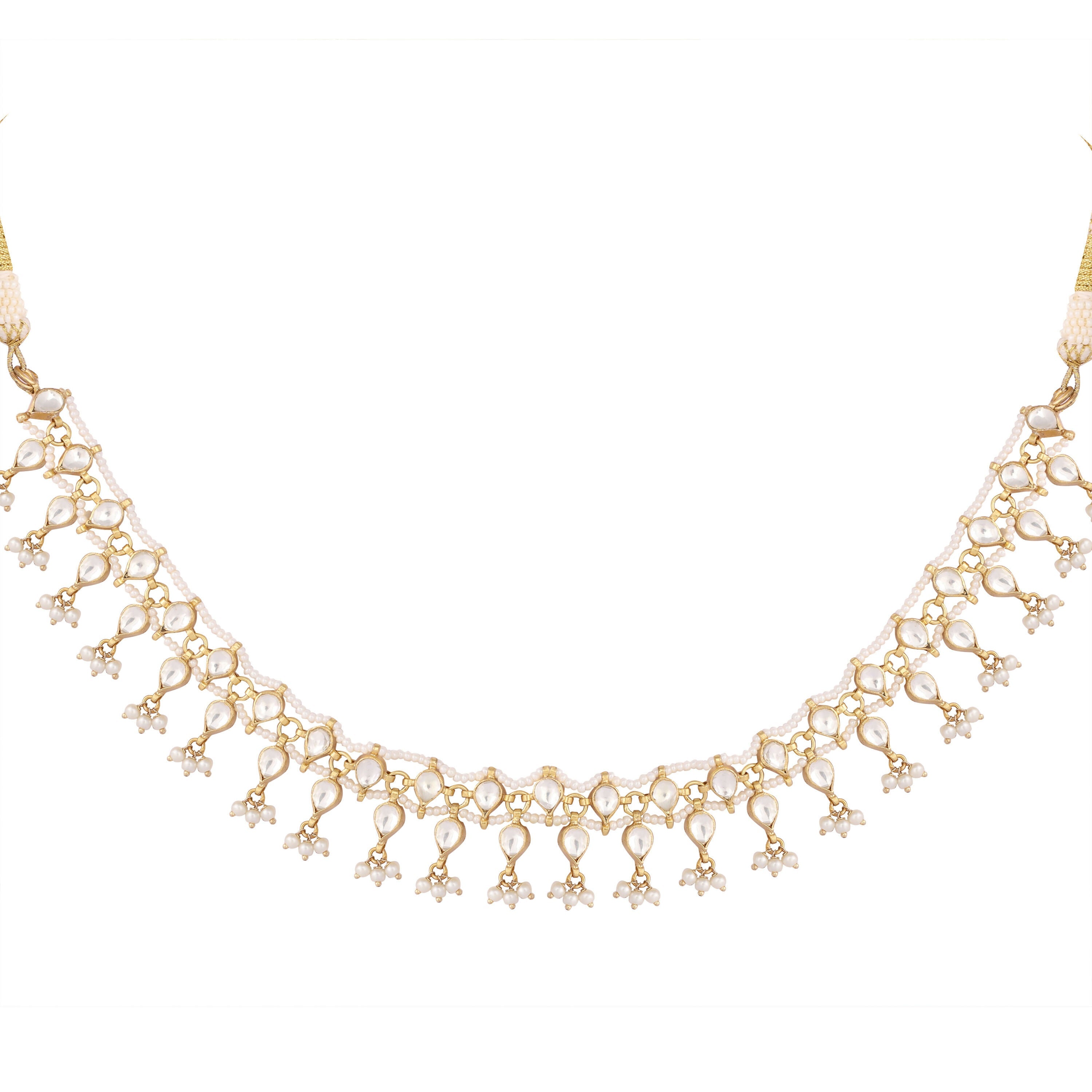 Nuyug 22K Gold Plated Regal Kundan & Pearl Matha Patti