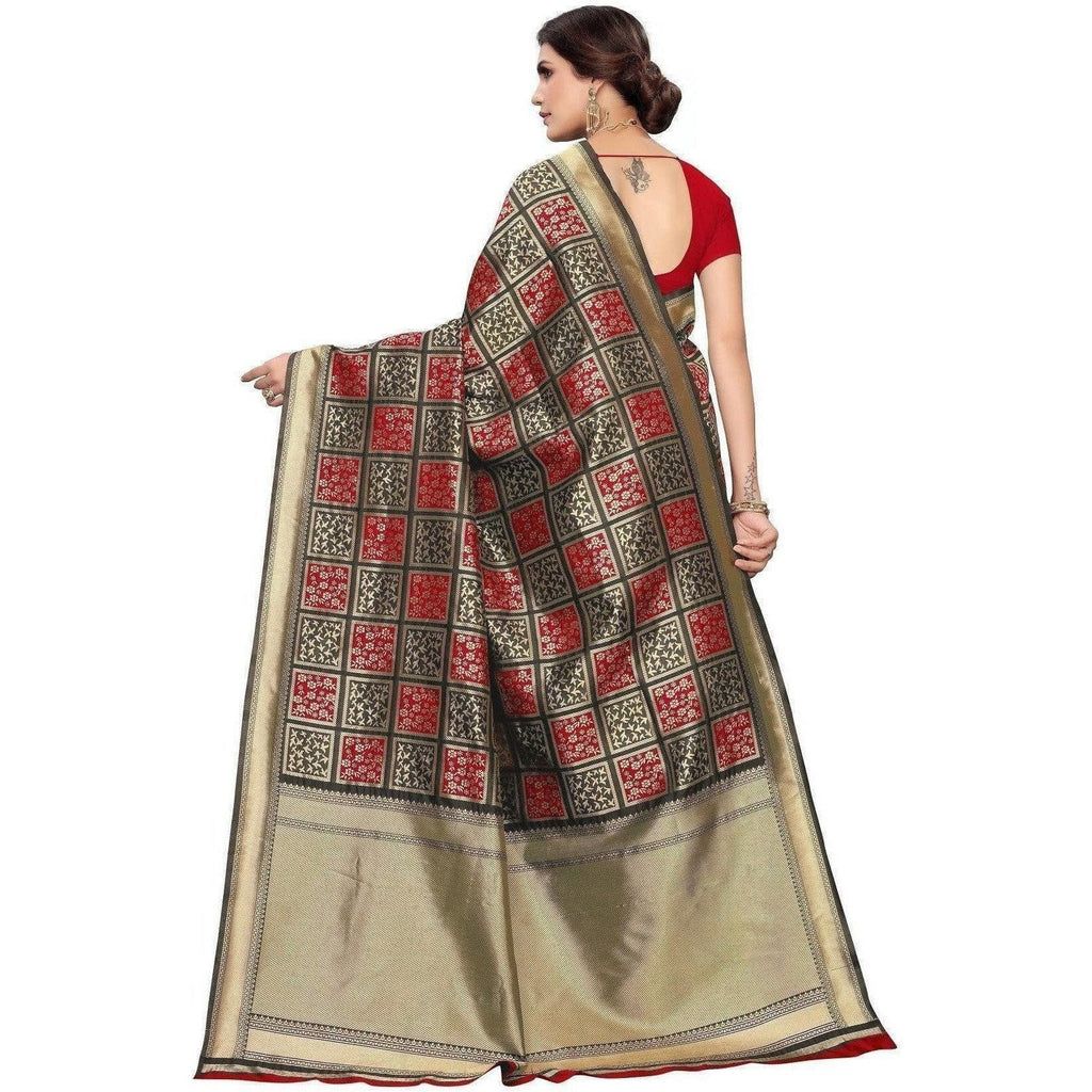 Vamika Banarasi Jaquard Black Weaving Saree (Banarasi 20)