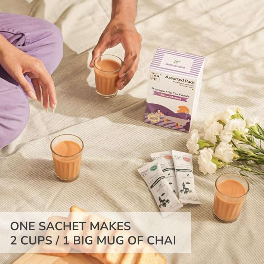 TeaFit Premium NO SUGAR Instant Assorted Tea Premix combo - Distacart