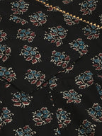 Janasya Black Ethnic Motif Printed Gotta Patti Anarkali Kurta - Distacart