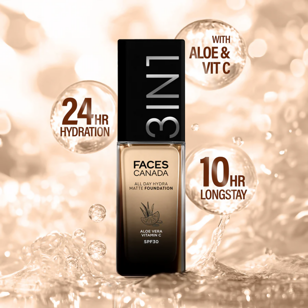 Faces Canada All Day Hydra Matte 3 in 1 Foundation - Caramel Natural 023