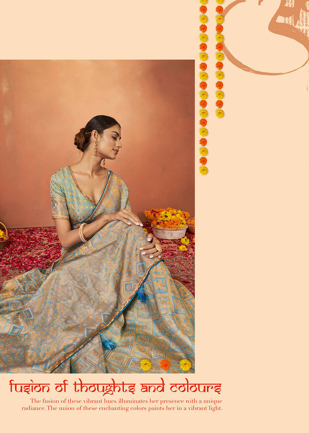 Blue Tusser Satin Silk Woven Design Saree With Unstitched Blouse Piece - Norita Royal Pradha