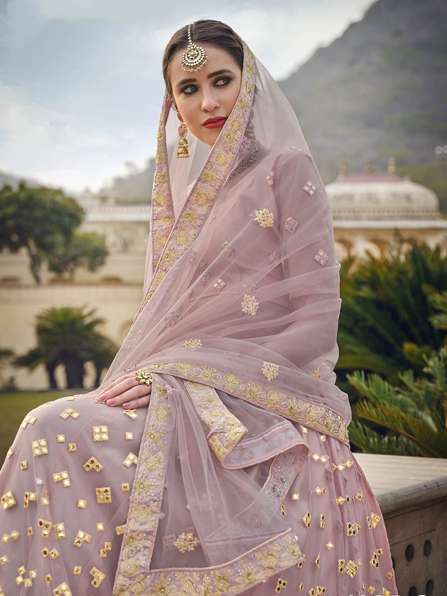 Myra Moor Net Heavy Embroidered Designer Lehenga