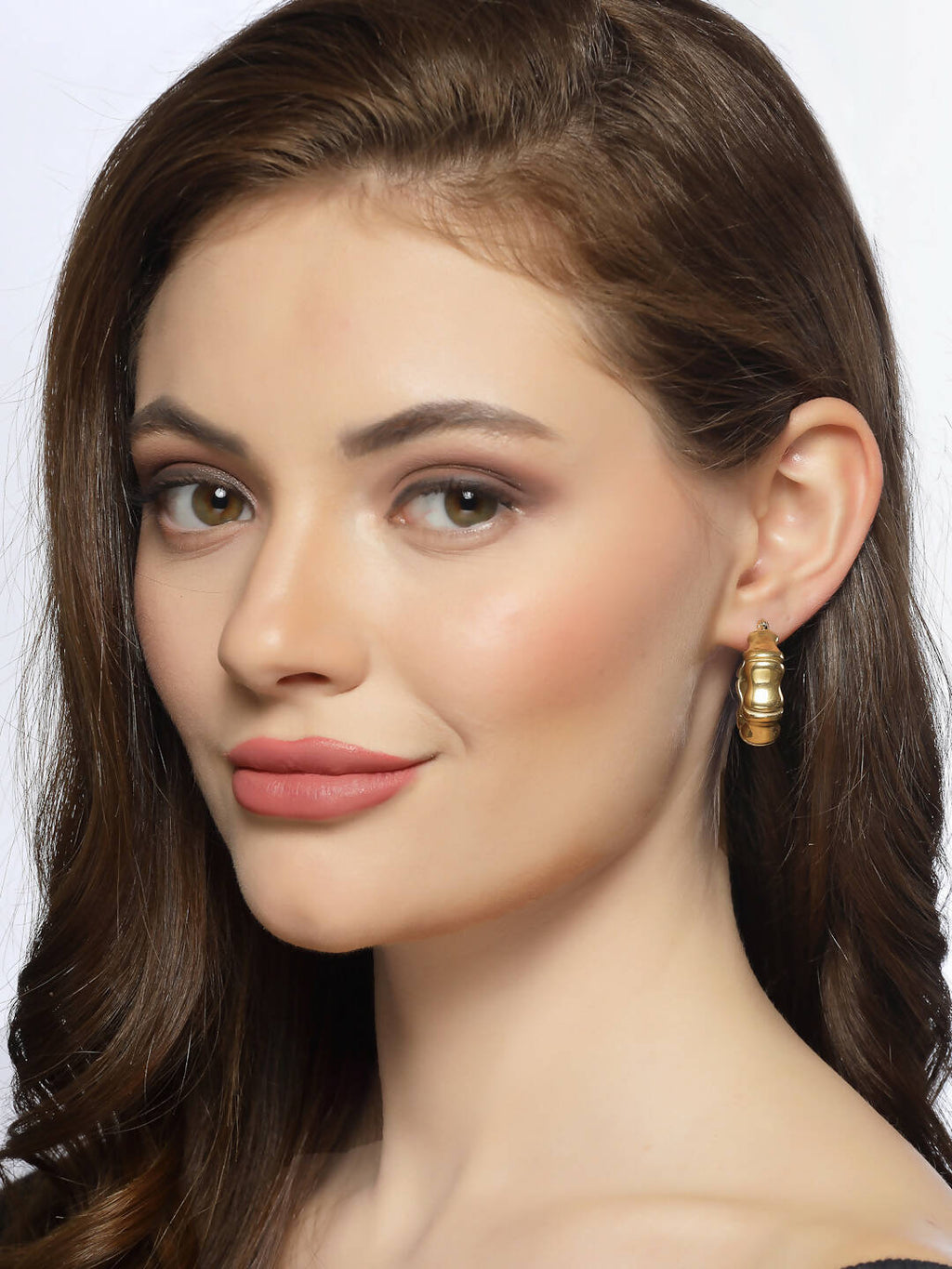 NVR Women Gold Circular Hoop Earrings - Distacart