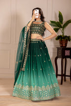 Lehenga Mart Designer Wedding Lehenga choli for Women - green