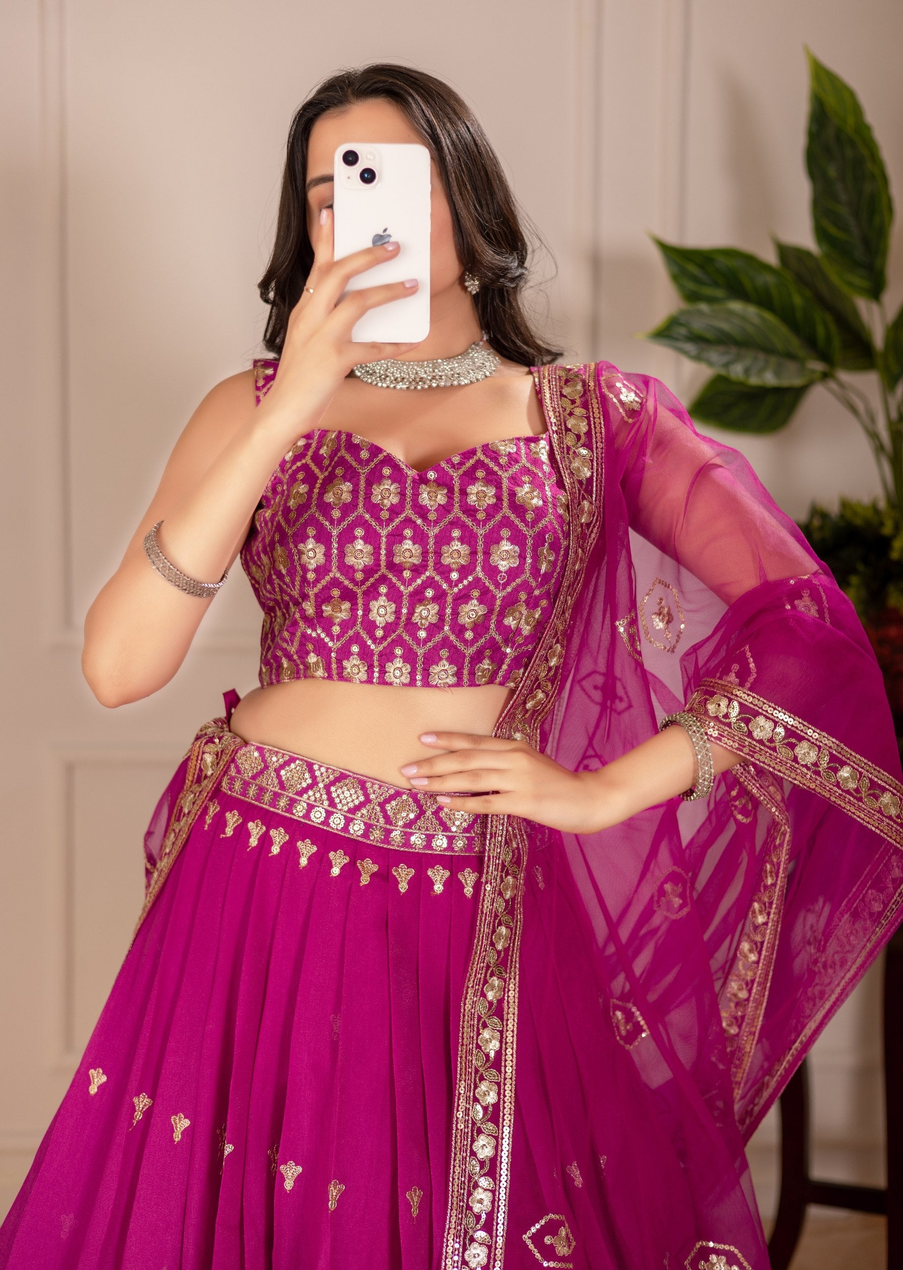 Lehenga Mart Designer Wedding Lehenga choli for Women - pink