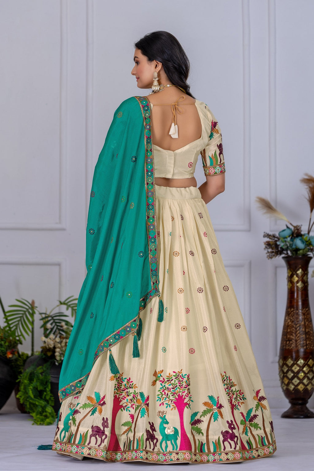 Lehenga Mart Designer Wedding Lehenga choli for Women - Off white
