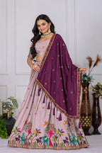 Lehenga Mart Designer Wedding Lehenga choli for Women - light purple