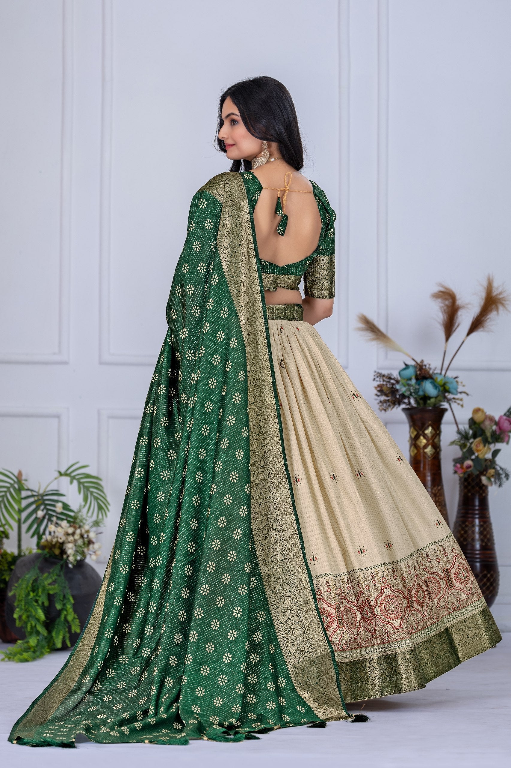 Lehenga Mart Designer Wedding Lehenga choli for Women - green
