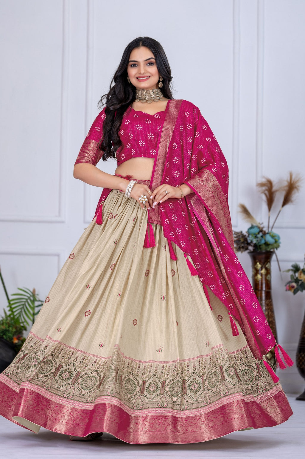 Lehenga Mart Designer Wedding Lehenga choli for Women - pink