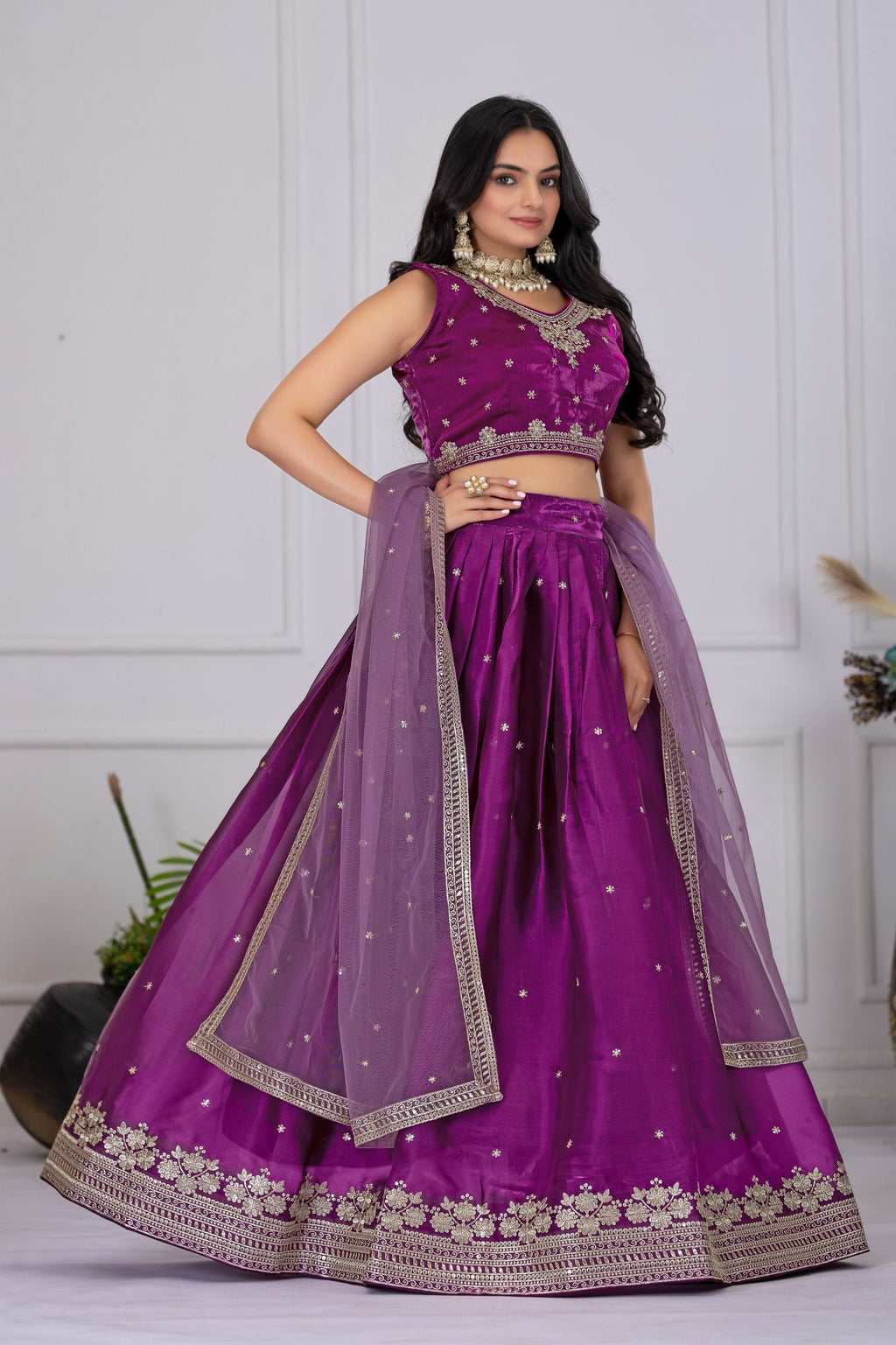 Lehenga Mart Designer Wedding Lehenga choli for Women - Wine