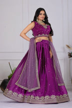 Lehenga Mart Designer Wedding Lehenga choli for Women - Wine