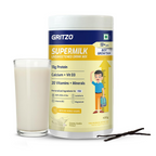 Gritzo SuperMilk Growth+ (Formerly Height+) Unsweetened Drink Mix (13+y Boys), 13g Protein Powder (Creamy Vanilla)