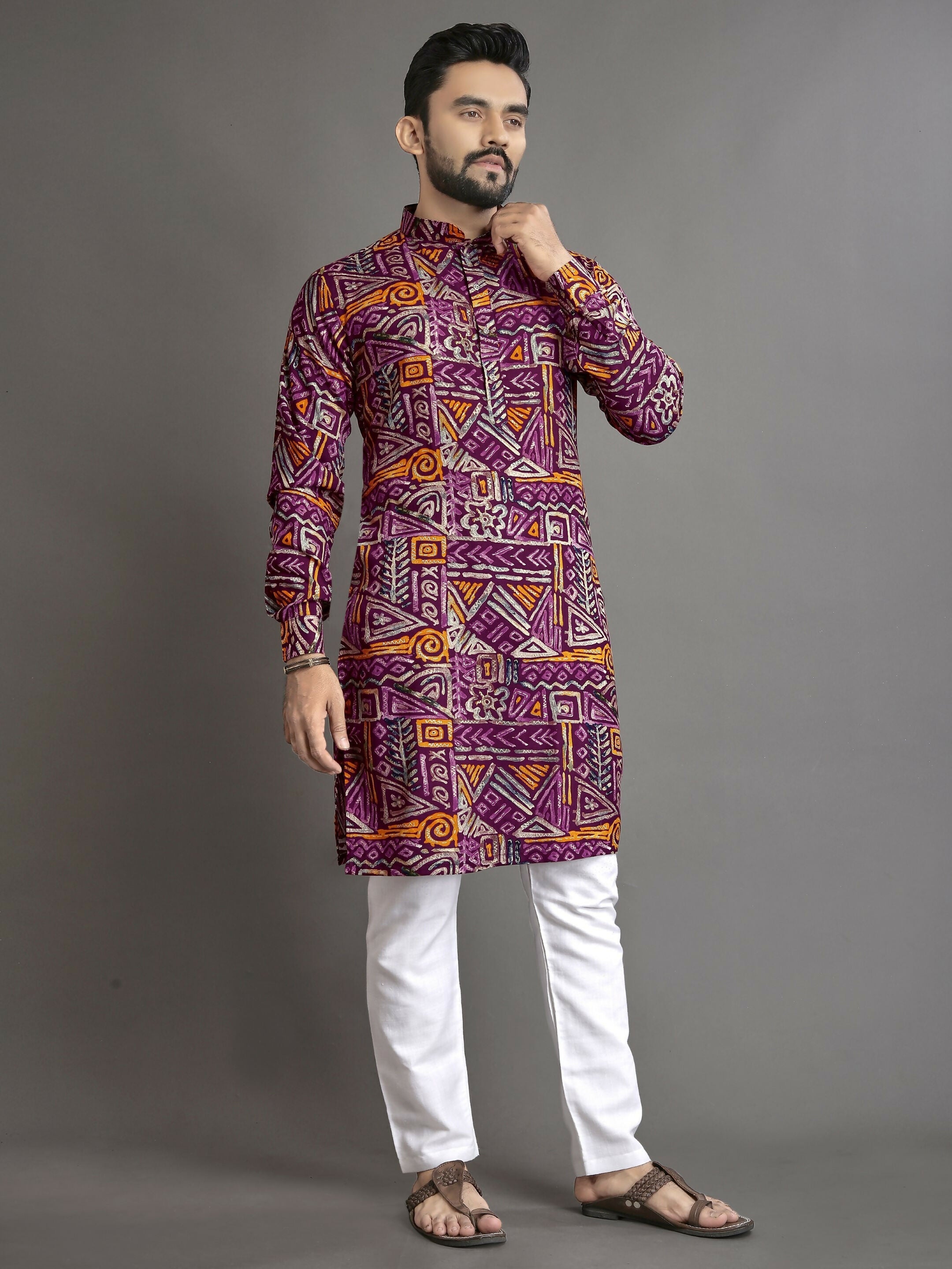 Anaita Multicolor Printed Cotton Straight Kurta