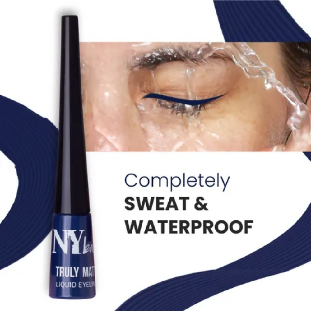 NY Bae Truly Matte Liquid Eyeliner - Brave Blue - Distacart