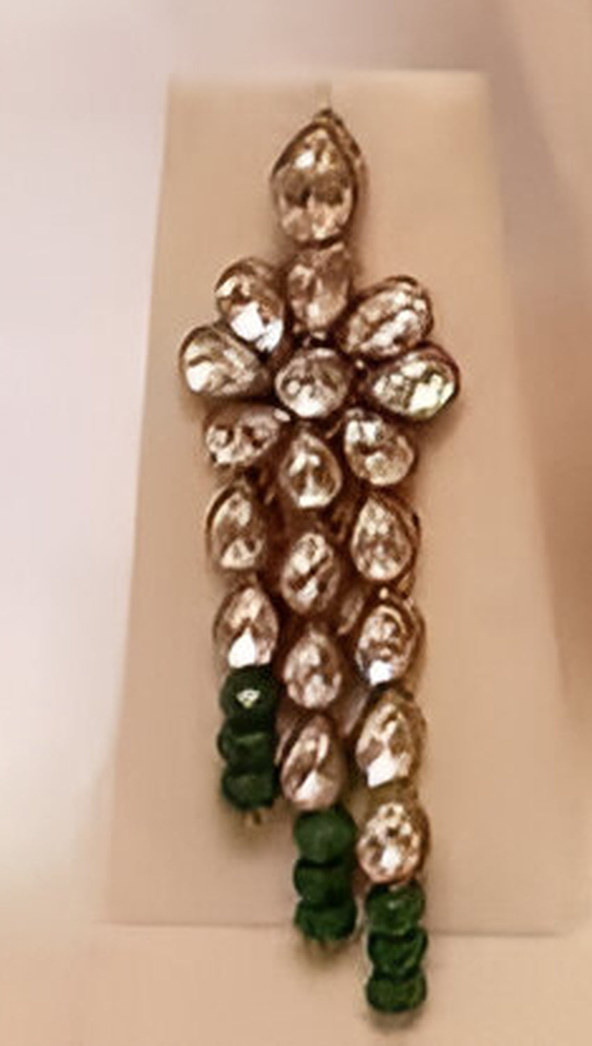 Jewel City Luxury Kundan Green Crystal Statement Necklace Set | Traditional Indian Wedding Jewelry - Distacart
