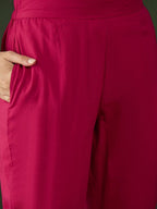 Sangria Embroidered Pure Cotton Kurta & Trouser