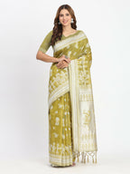Shree Shyam Fashion Linen Cotton Purple Saree - Distacart