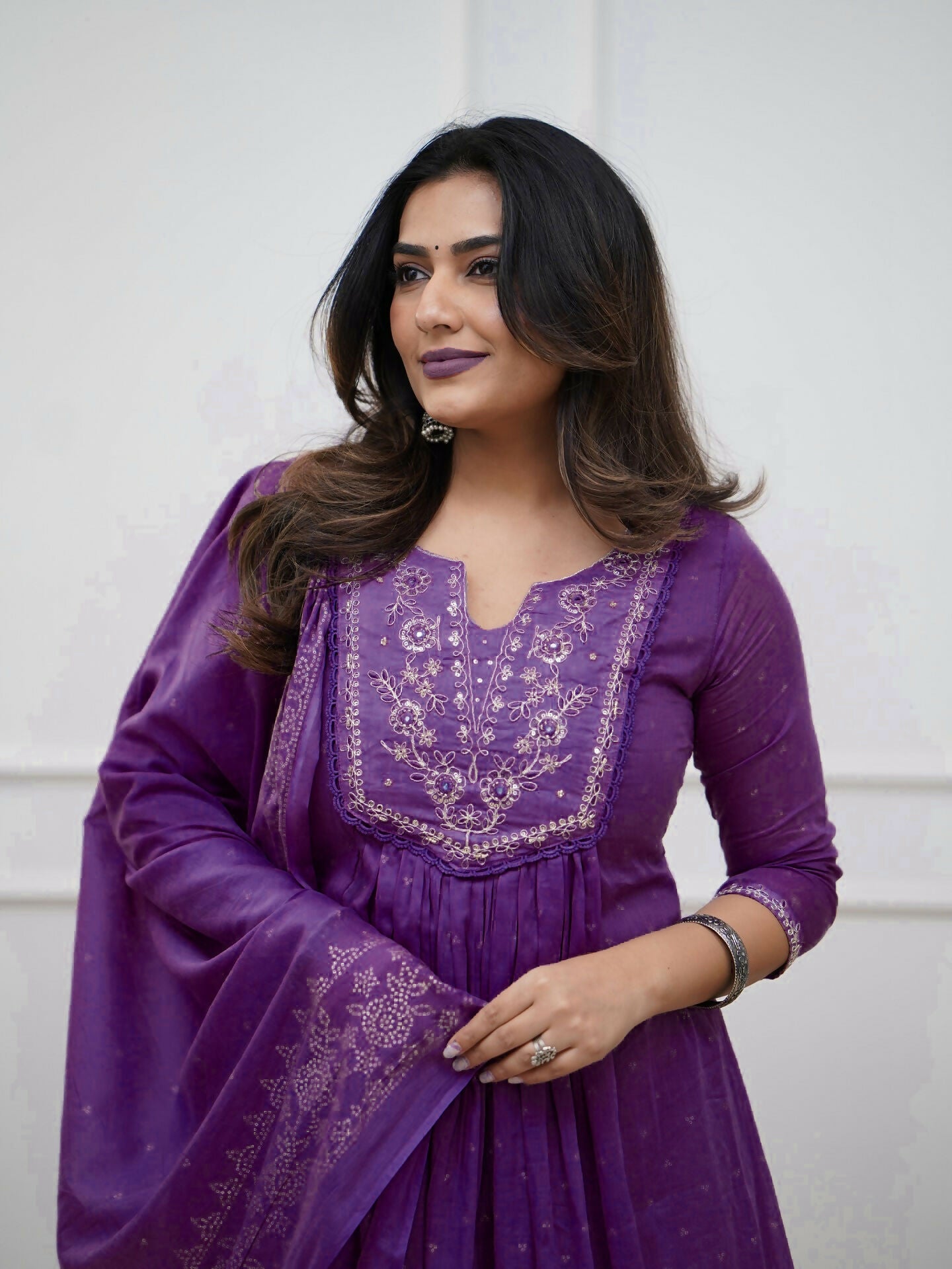 The52 Women's Beautiful Cotton Fabric Embroidery Work Straight Kurta Pant and Dupatta Set - Distacart