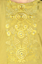 Joban Fashion Mehendi Cotton Rayon Kurta Set
