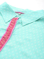 Ahalyaa Women's Traditional wear Tunic - Blue