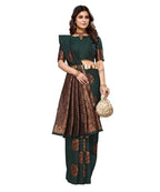 Vamika Green Banarasi Jacquard Weaving Saree