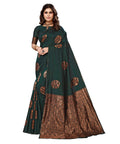Vamika Green Banarasi Jacquard Weaving Saree