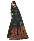 Vamika Green Banarasi Jacquard Weaving Saree