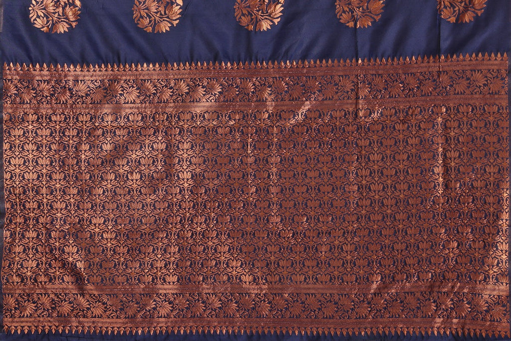 Vamika Navy Banarasi Jacquard Weaving Saree - Distacart