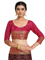 Mimosa Women's Kanjivaram Art Silk Burgundy Saree - Distacart