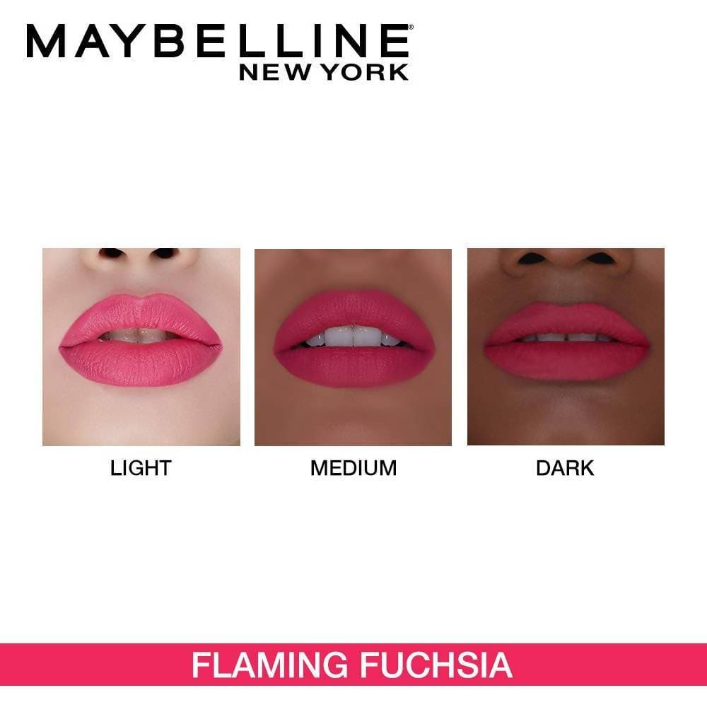 Maybelline New York Color Sensational Creamy Matte Lipstick / 630 Flaming Fuchsia - Distacart