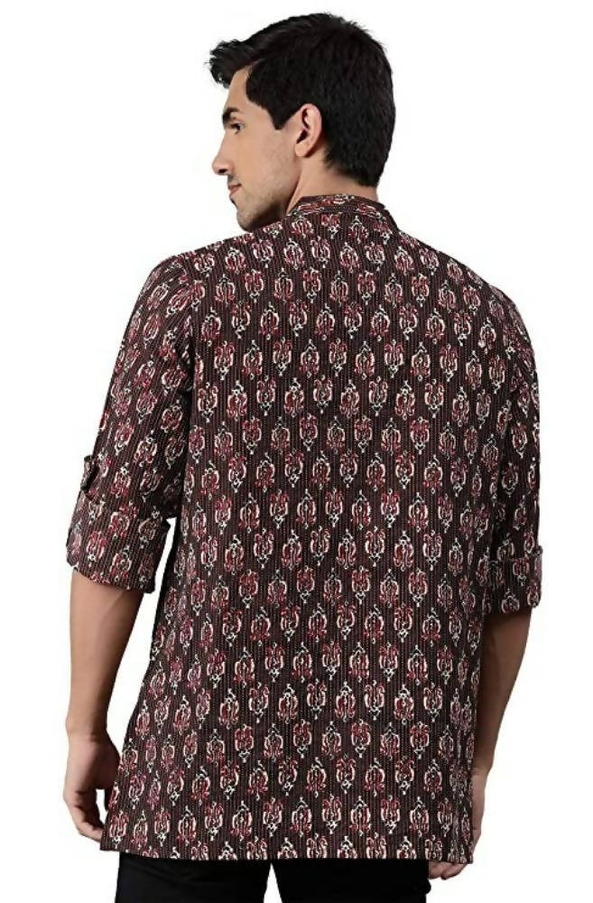 Janasya Men's Brown Cotton Kurta - Distacart
