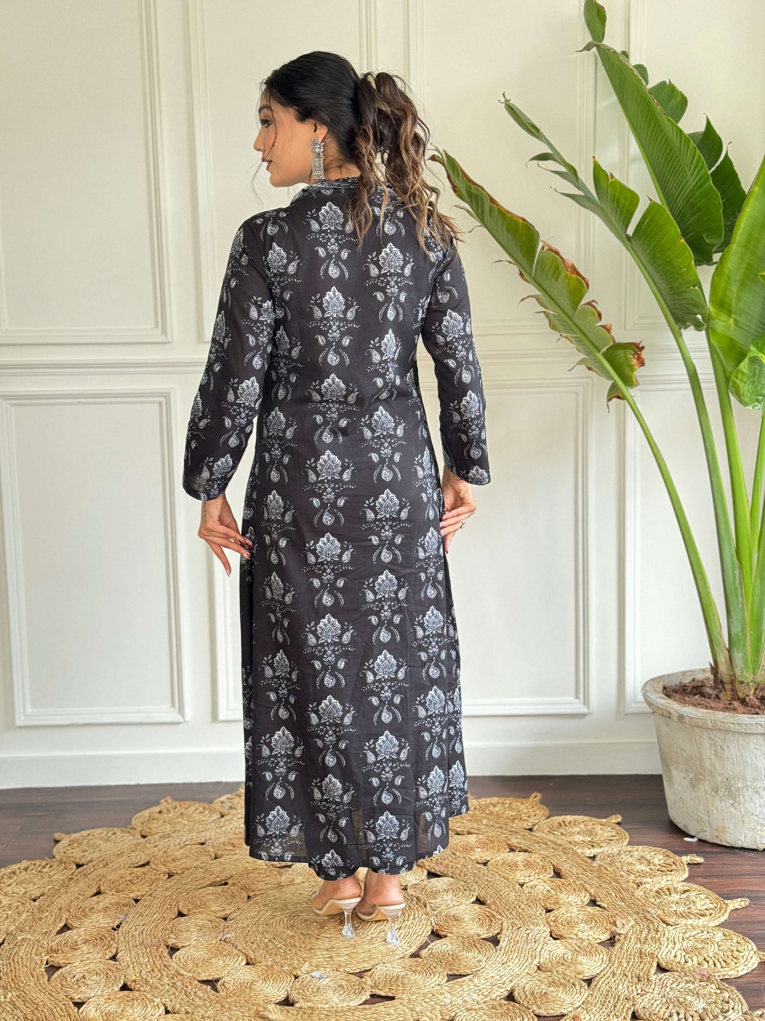 The52 Pure Cotton Fabric Printed Work Kurta, Pant and Dupatta Set - Distacart