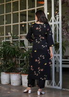 The52 French Crepe Fabric work Straight cut Kurta, Pant and Dupatta Set - Distacart