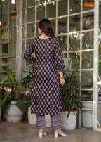 The52 Women's Printed Pure Cotton Fabric Straight Kurta, Pant and Dupatta Set - Distacart