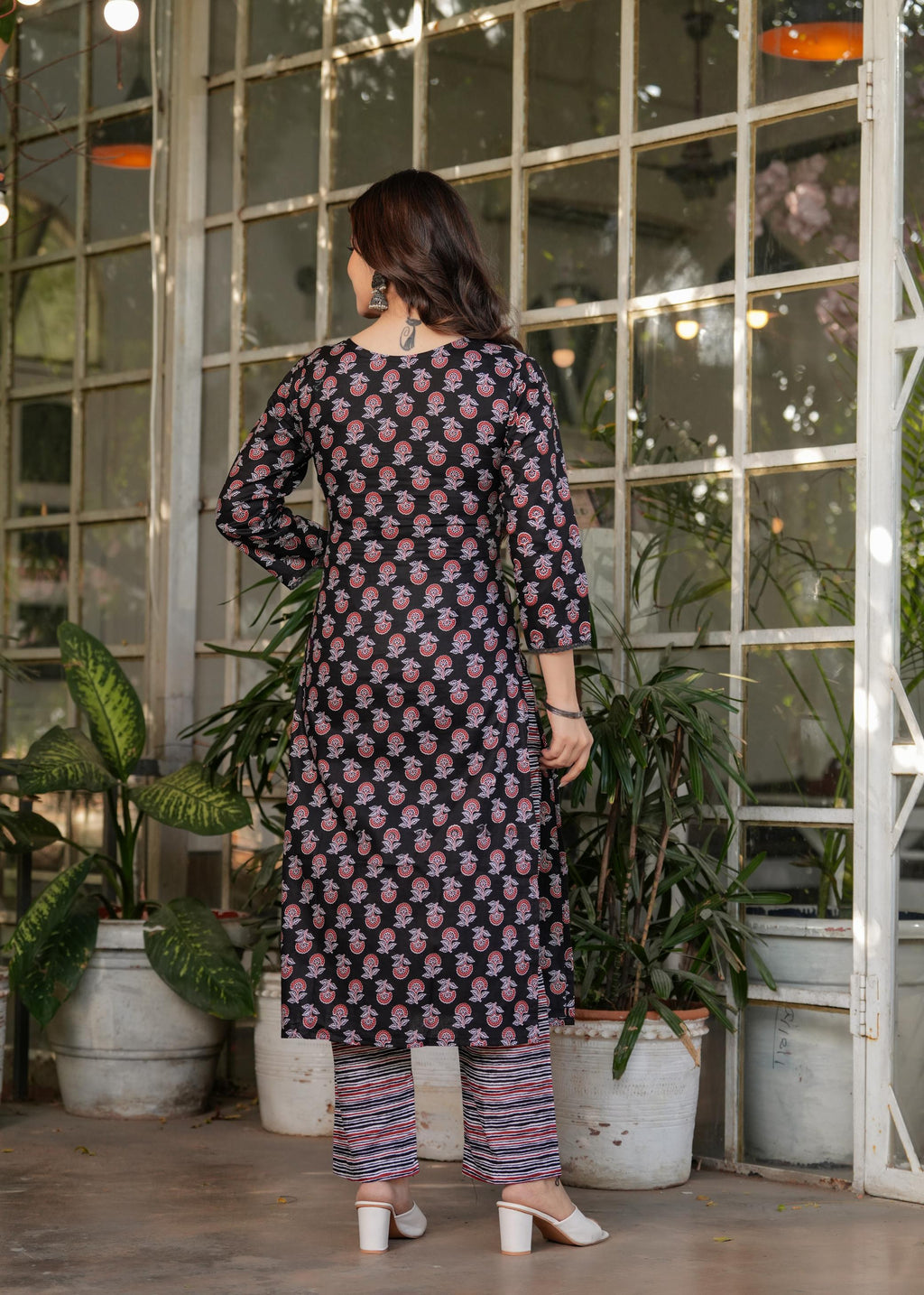 The52 Women's Printed Pure Cotton Fabric Straight Kurta, Pant and Dupatta Set - Distacart