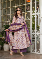 The52 Women's Printed Pure Cotton Fabric Straight Kurta, Pant and Dupatta Set - Distacart