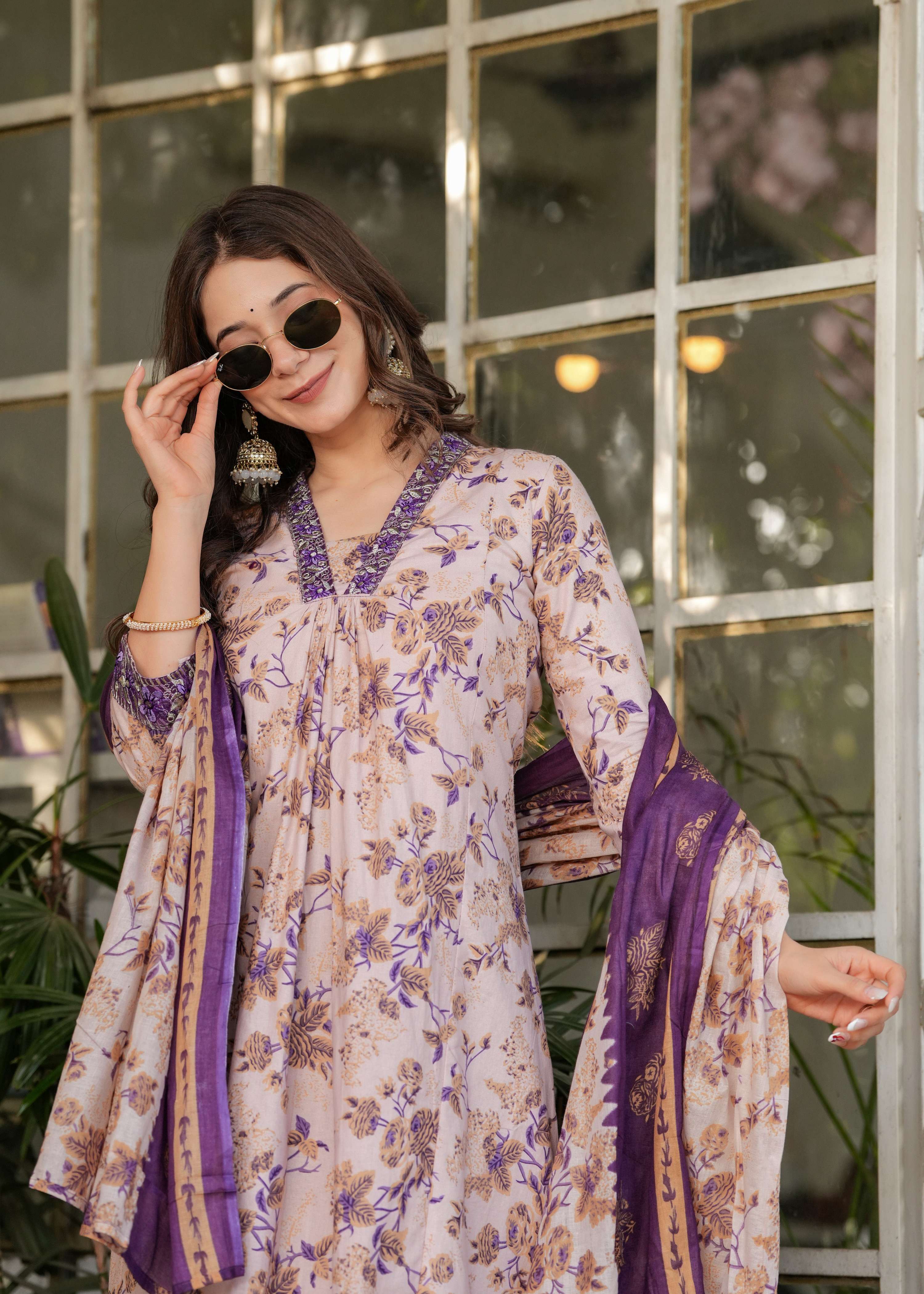 Teeya Creation Chiku Color Pure Cotton Digital Print Fully Stitched Kurti Set - Distacart