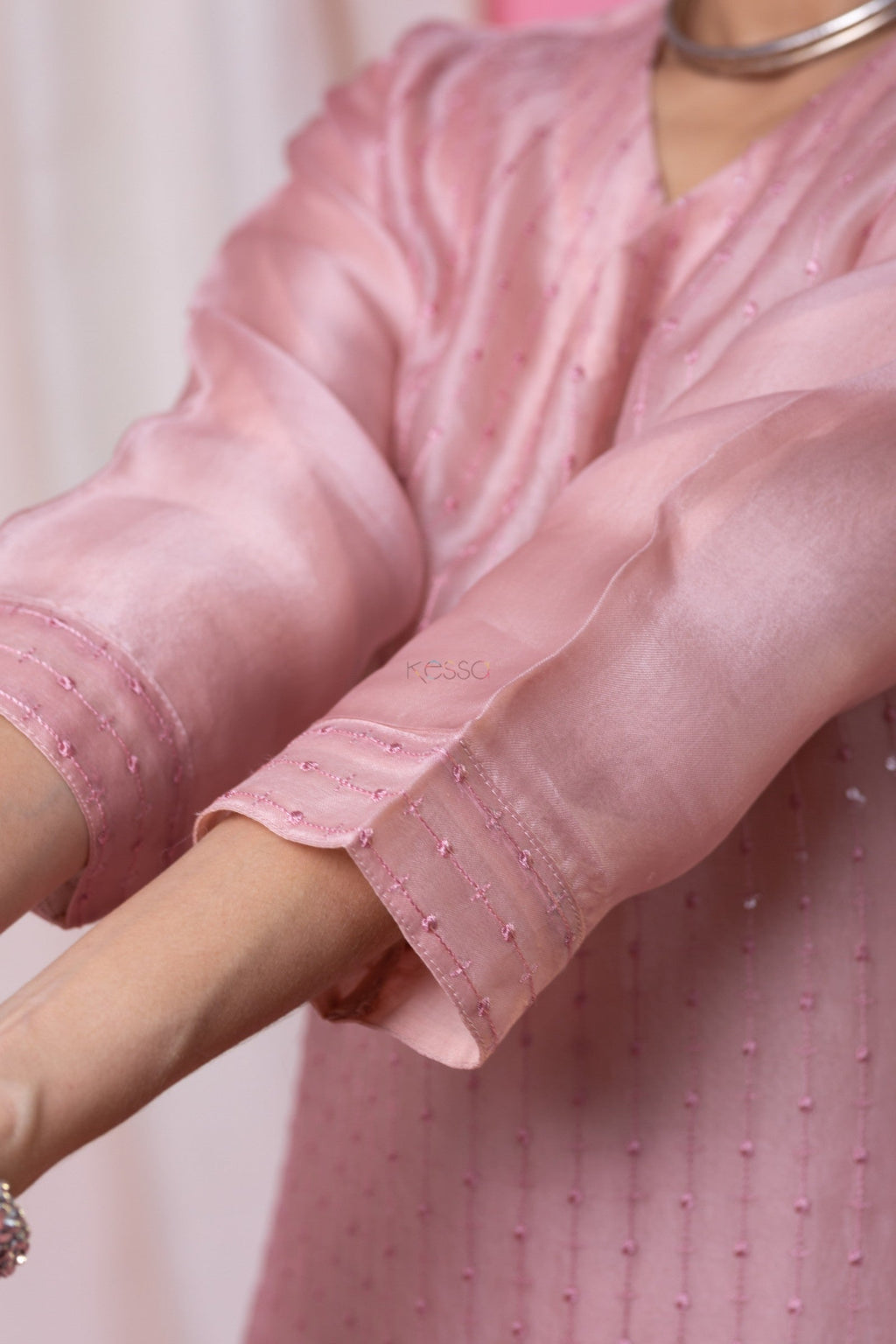 The52 Beautiful Viscose Chanderi Fabric Straight Kurta, Pant and Dupatta Set - Distacart