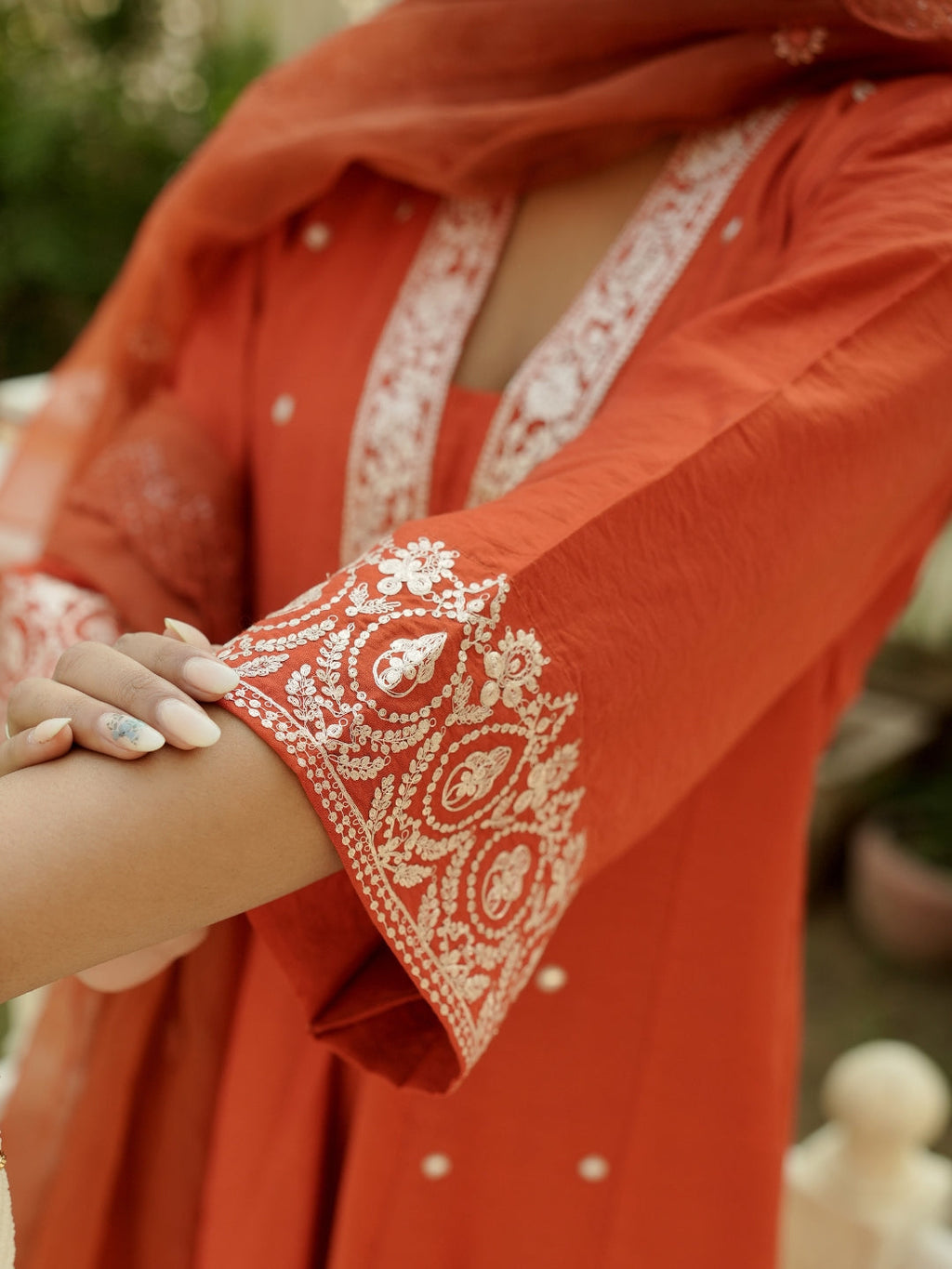 The52 Women Beautiful Viscose Chanderi Fabric Flared Kurta, Pant and Dupatta Set - Distacart