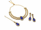 Jewel City Teardrop Bridal Necklace Set with Earrings & Maang Tikka - Ethnic Wedding Jewelry for Brides & Parties