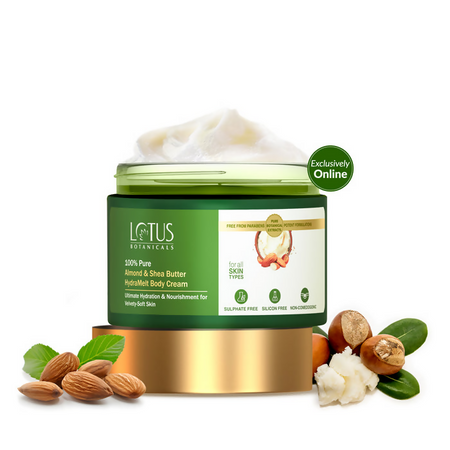 Lotus Botanicals 100% Pure Almond & Shea Butter HydraMelt Body Cream
