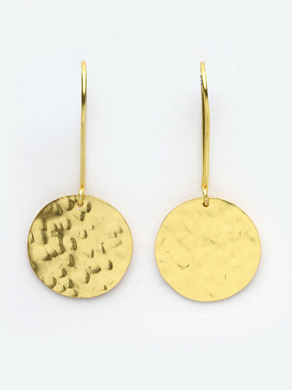 NVR Women Gold-Plated Fish Hook Circle Drop Earrings - Distacart