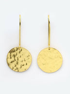 NVR Women Gold-Plated Fish Hook Circle Drop Earrings - Distacart
