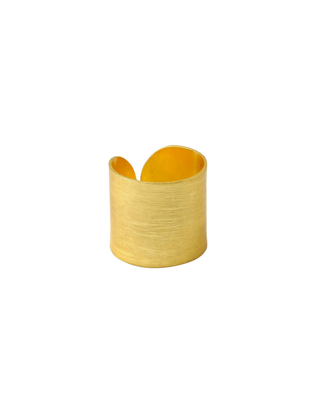 NVR Women Gold-Polished Adjustable Finger Ring