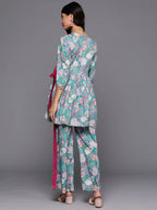 Ahalyaa Women's Traditional Wear Co-ods - Green - Distacart