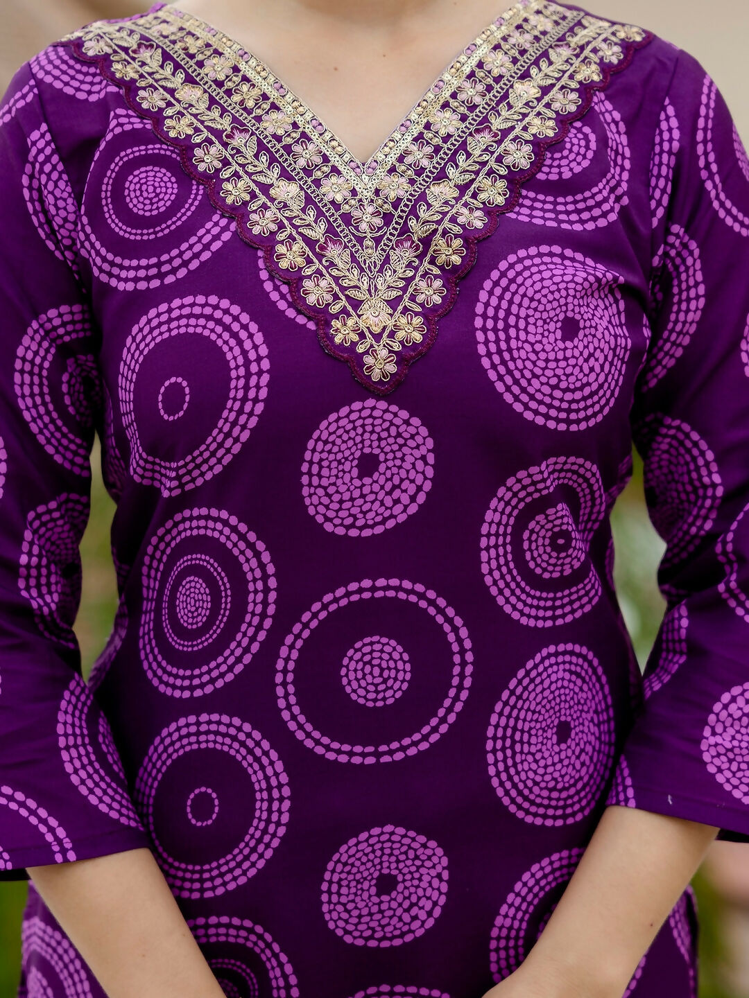 The52 Purple Women's Gorgeous Rayon Embroidered Straight Kurta with Pant And Dupatta Set - Distacart