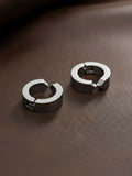 NVR Men's Silver Plated Hoop Earrings - Distacart